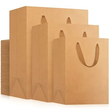EUSOAR Kraft Gift Bags - 30pcs Sturdy and Recyclable