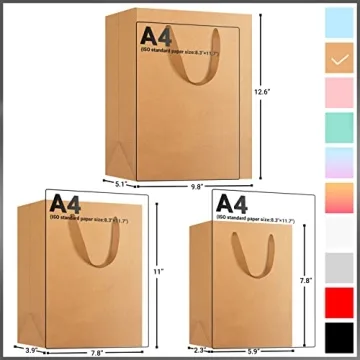 EUSOAR Kraft Gift Bags 30pcs Eco-Friendly Packaging