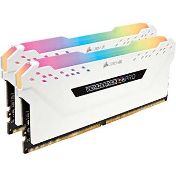 CORSAIR VENGEANCE RGB PRO 16GB (2x8GB) DDR4 3600MHz C18 LED Desktop Memory - White