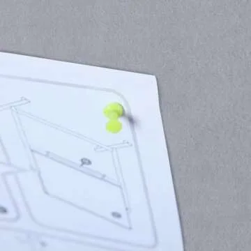 VIZ-PRO Notice Board Felt Gray, 48 X 36 Inches, Silver Aluminium Frame