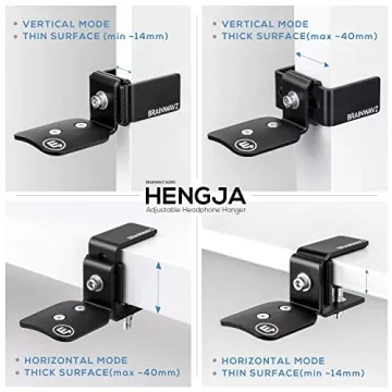BRAINWAVZ Hengja Adjustable Headphone Hanger Mount