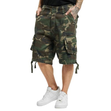 Brandit Urban Legend Cargo Shorts Woodland Camo - XL Size