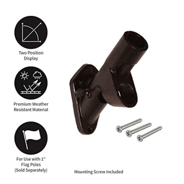 Evergreen Flag Bracket - Durable Cast Iron Holder