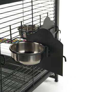 Prevue Pet Products Travel Carrier for Birds, Black 18.8"L x 14.9"W x 18.0"H