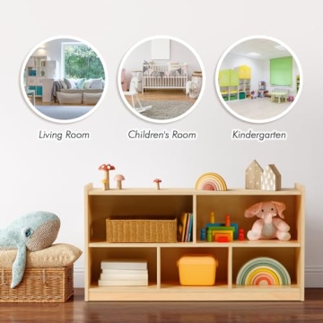 OOOK Montessori Shelf - 5-Section Kids Storage Cabinet