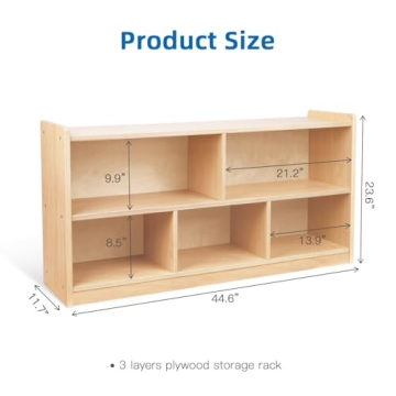 OOOK Montessori Shelf - 5-Section Kids Storage Cabinet