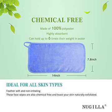 Nugilla Eco-Friendly Makeup Remover Cloths - 3 Pack