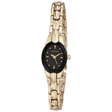 Elegant Armitron Women's Bracelet Watch - Black/Gold Tone