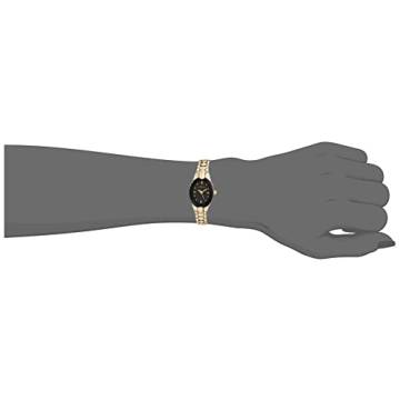 Elegant Armitron Women's Bracelet Watch - Black/Gold Tone