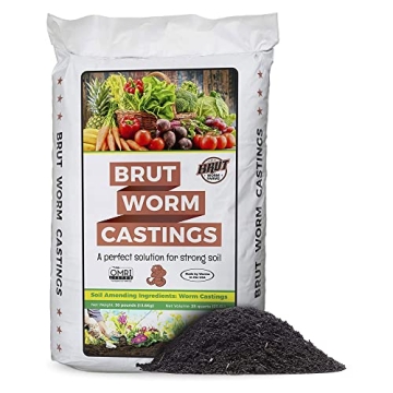 Brut Organic Worm Castings - 30 Lb for Vibrant Gardens
