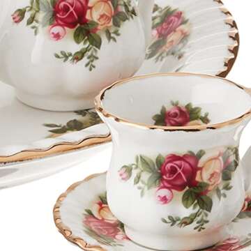 Royal Albert Old Country Roses 9-Piece Tea Set Gift