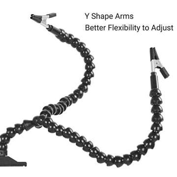 Toolour Helping Hands Soldering,Third Hand Tools,PCB Circuit Board Holder,Flexible Y-Shaped Arms wit...