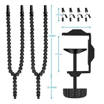 Toolour Helping Hands Soldering,Third Hand Tools,PCB Circuit Board Holder,Flexible Y-Shaped Arms with Non-Slip Desk Clamp Base for Electronics Repair Modeling Jewelry Assembly Hobby Craft Workshop