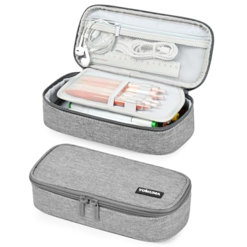 YOKUMA Pencil Case,Large Capacity Pencil Pouch,Aesthetic Zipper Pencil Box, Back to School Supplies ...