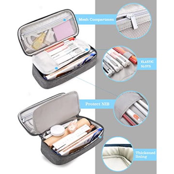 YOKUMA Large Capacity Pencil Case for School and Travel