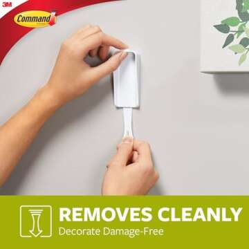 Command Large Canvas Hangers for Walls, Holds up to 3 lb 18"x24" Canvas, 3 Hangers with 4 Command Strips, Damage-Free Removable Wall Art Hanger, Great for Room Décor