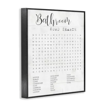 Stupell Industries Bathroom Word Search Giclee Art by Daphne Polselli