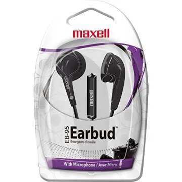 Maxell Wired Earbuds - Exceptional Sound & Compatibility