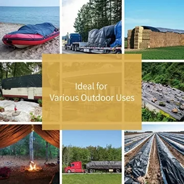 GUARD SHIELD Waterproof Black Tarp for All-Purpose Use