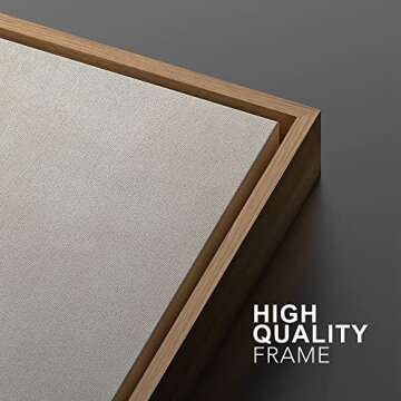 MUDECOR Framed Canvas Print Wall Art Set Watercolor Pastel Duotone Tan Landscape Abstract Shapes Illustrations Modern Art Decorative Contemporary for Living Room, Bedroom, Office - 16"x24"x2 Natural