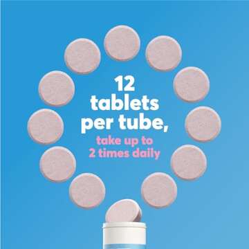 Nuun Hydration Vitamins Electrolyte Tablets, Mixed Fruit, 5 Essential Electrolytes for Hydration + Vitamin A, B6, C, D, E, with Magnesium, Vegan, Non-GMO, 4 Pack (48'Servings)