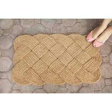Stylish Handwoven Coir Doormat - Eco-Friendly & Durable