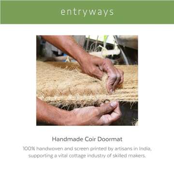 Stylish Handwoven Coir Doormat - Eco-Friendly & Durable