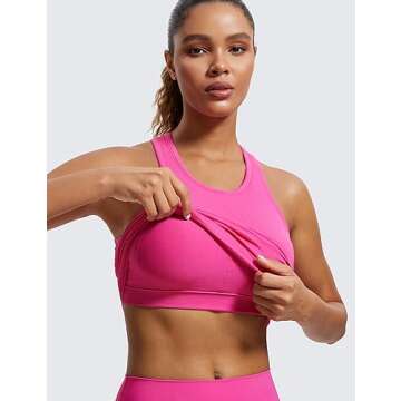 CRZ YOGA High Neck Sports Bra for Comfort and Style