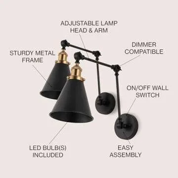 JONATHAN Y Rover LED Wall Sconce Set for Stylish Lighting
