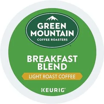 Green Mountain Coffee Roasters Breakfast Blend Single-Serve Keurig K-Cup Pods, Light Roast Coffee, 7...