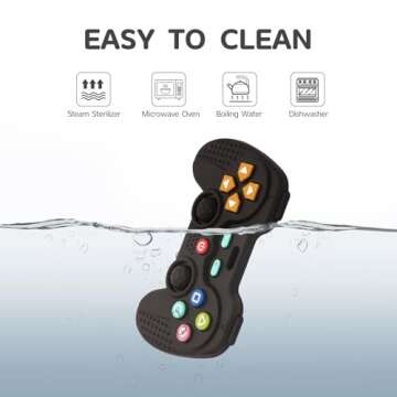 Hooku Silicone Teethers for Babies 0-6 Months, Teething Toys for Babies 6-12 Months, Baby Remote Control Toy, Infant Toys 0-3 Months, Sensory Chew Toys, Toddler Newborn Baby Girl Boy Gifts