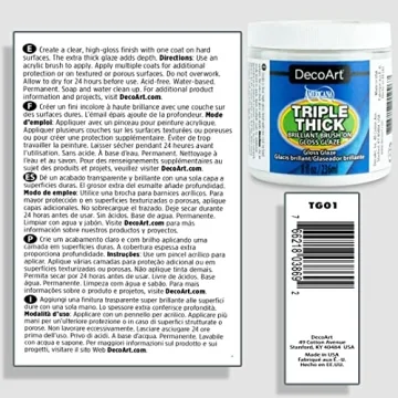 DecoArt Triple Thick Gloss Glaze - Vibrant High-Gloss Finish