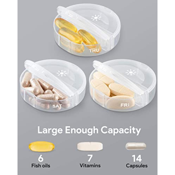 TookMag Pill Organizer for Daily Vitamins and Supplements