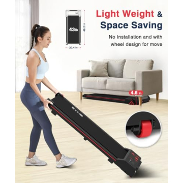 Redliro Walking Treadmill - Compact Under-Desk Fitness Machine