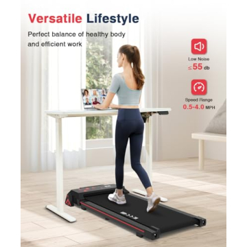 Redliro Walking Treadmill - Compact Under-Desk Fitness Machine