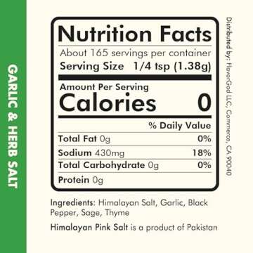 Garlic & Herb Salt Finisher by Flavor God for Healthy Cooking