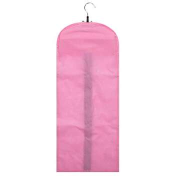 Hairro Portable Hair Extensions Carrier Non-woven Dust-proof Storage Case with Wooden Hanger for Human Hair Extensions, 26 Inch Creamy Pink