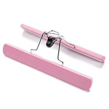 Hairro Portable Hair Extensions Carrier Non-woven Dust-proof Storage Case with Wooden Hanger for Human Hair Extensions, 26 Inch Creamy Pink