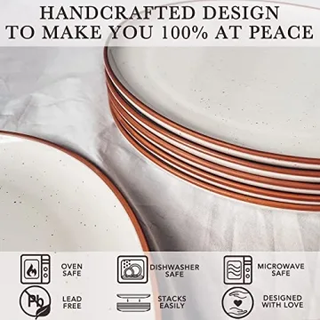 Mora Ceramic Dinner Plates Set of 6 for Mindful Dining