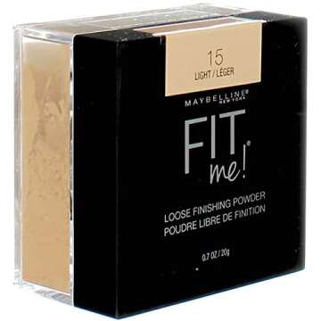 Maybelline Fit Me Loose Finishing Powder, 15 Light, 0.7 oz (Pack of 2)