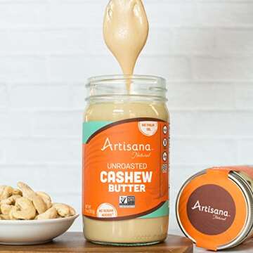 Unroasted Cashew Butter by Artisana Naturals - 14oz Pure Creamy Delight