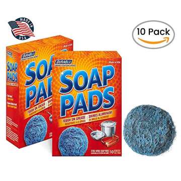 SCRUBIT Steel Wool Soap Pads for Effortless Cleaning