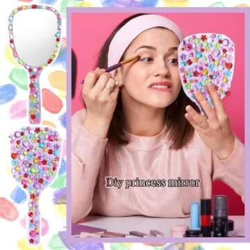 Compact Jetec Handheld Travel Makeup Mirror - 8 Color Set