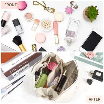 Stylish AJUBENCE Large Storage Makeup Bag for Travelers