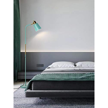 Adjustable Green Floor Lamp for Reading and Home Décor