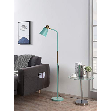 Adjustable Green Floor Lamp for Reading and Home Décor