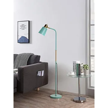 Adjustable Green Floor Lamp for Reading and Home Décor