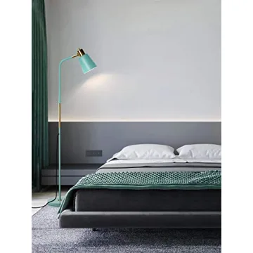 Adjustable Green Floor Lamp for Reading and Home Décor