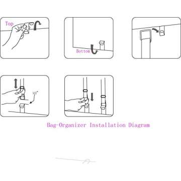 INOGIH Bag-Organizer Rack-Purse Handbag-Hanger Holder-Storage Over The Door Closet(Rack for Handbags/2 pcs Hold 20 Bags)