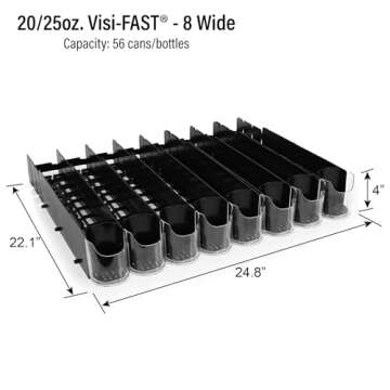 Display Technologies Fridge Organizer & Soda Can Dispenser for Refrigerator - Drink Dispenser & Refr...